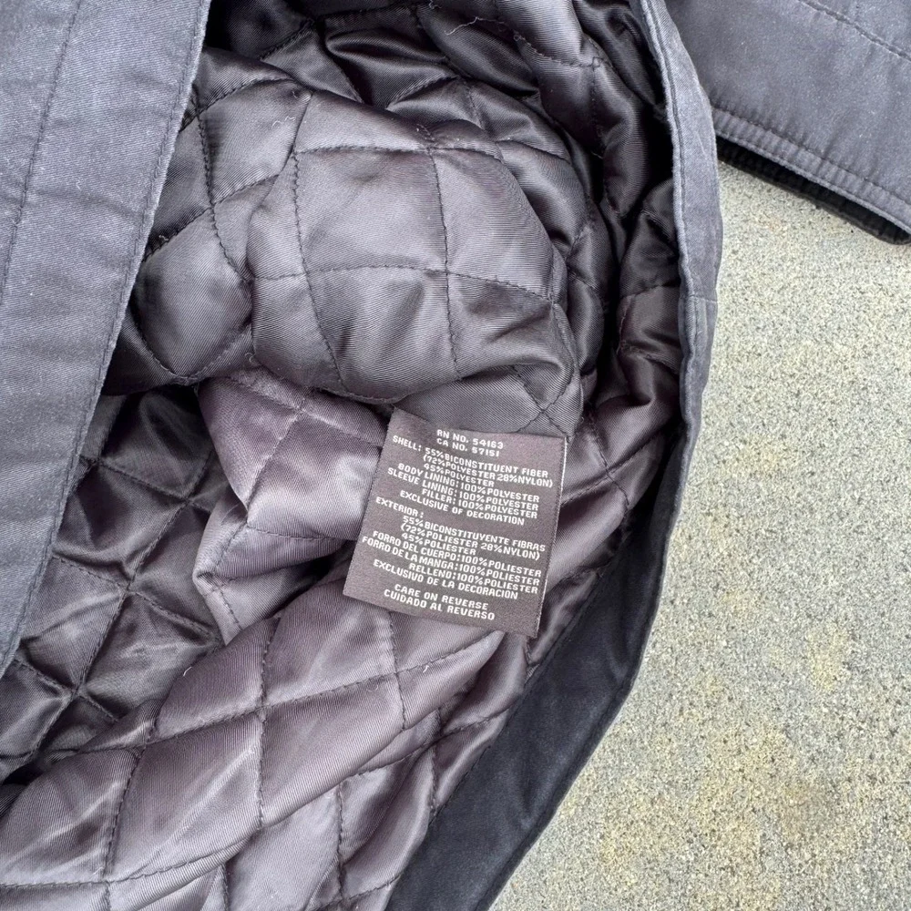 Dockers Men Black‎ Quilted Lined Full Zip Harrington Jacket Large